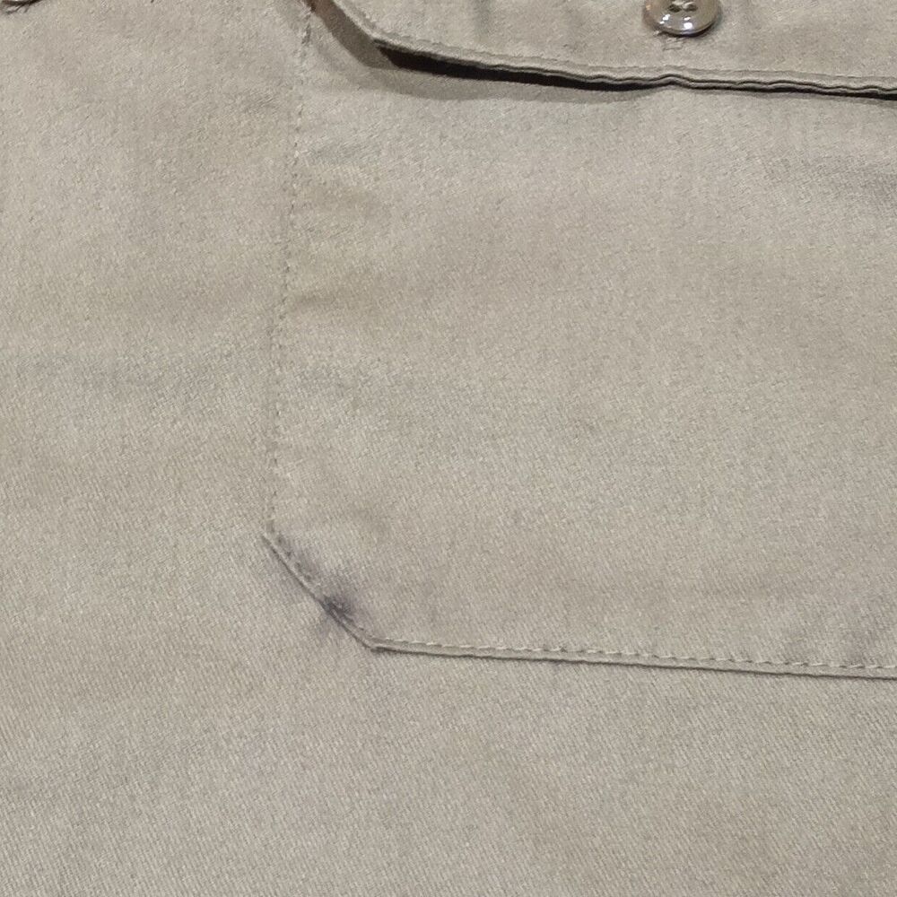 Men's 4XL Dickies‎ Short Sleeve Beige Twill Mechanic Work Uniform Shirt - Picture 3 of 7